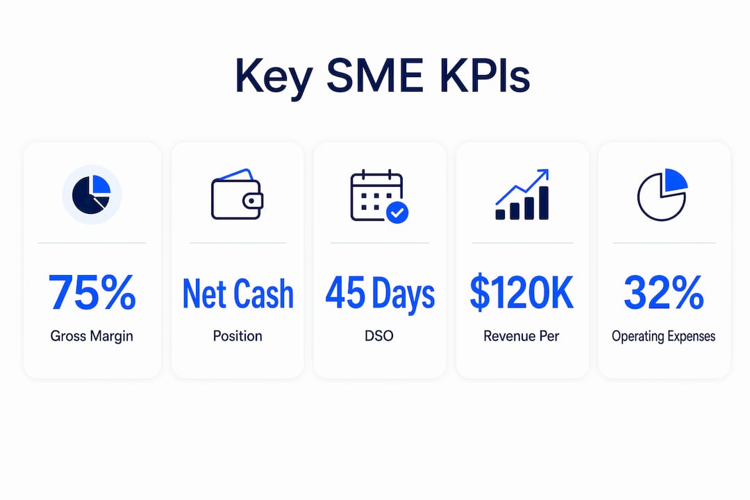 Infographic showing key SME financial KPIs