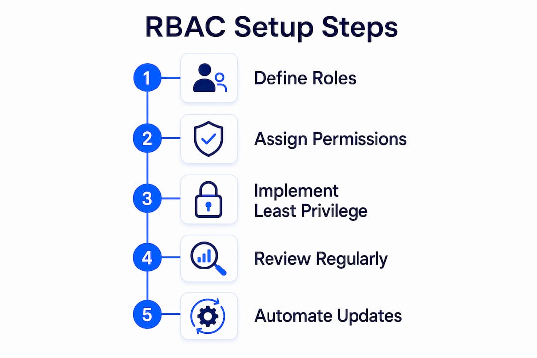Infographic outlining RBAC setup steps