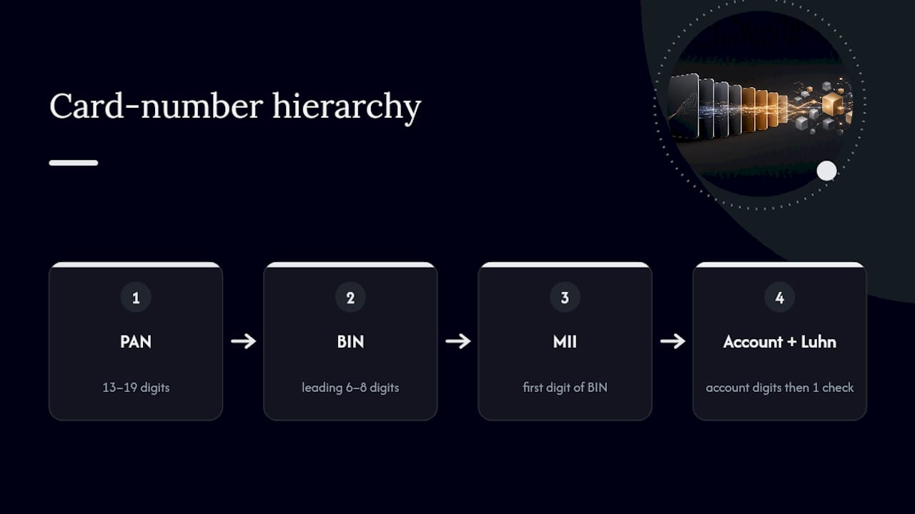 Diagram of PAN BIN MII and Luhn structure