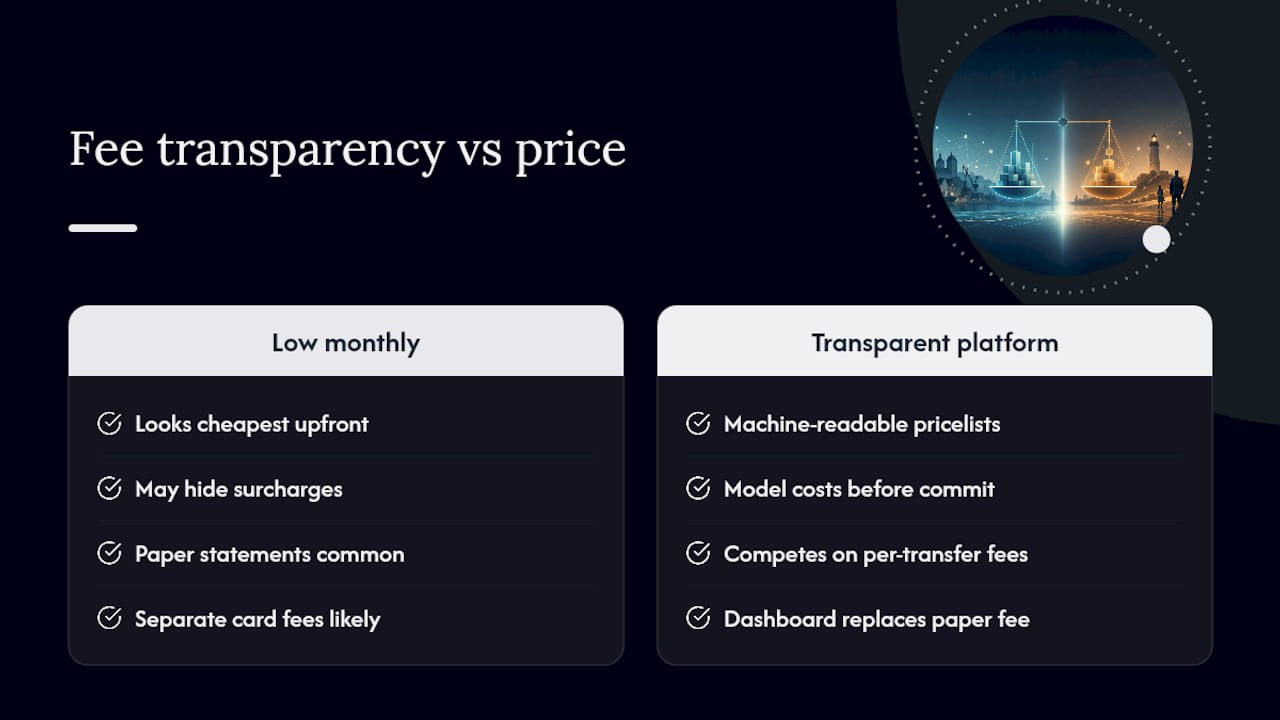 Why Fee Transparency Should Drive Your Decision — overview diagram