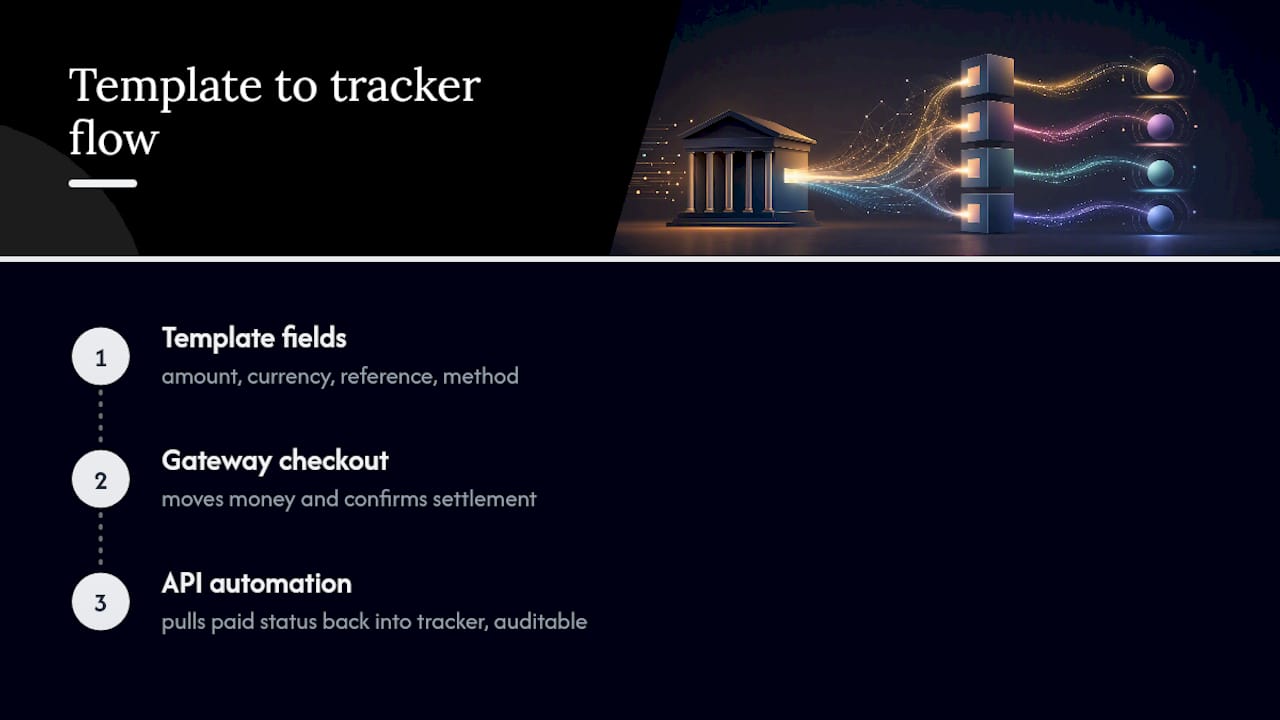 Payment template automation and status flow