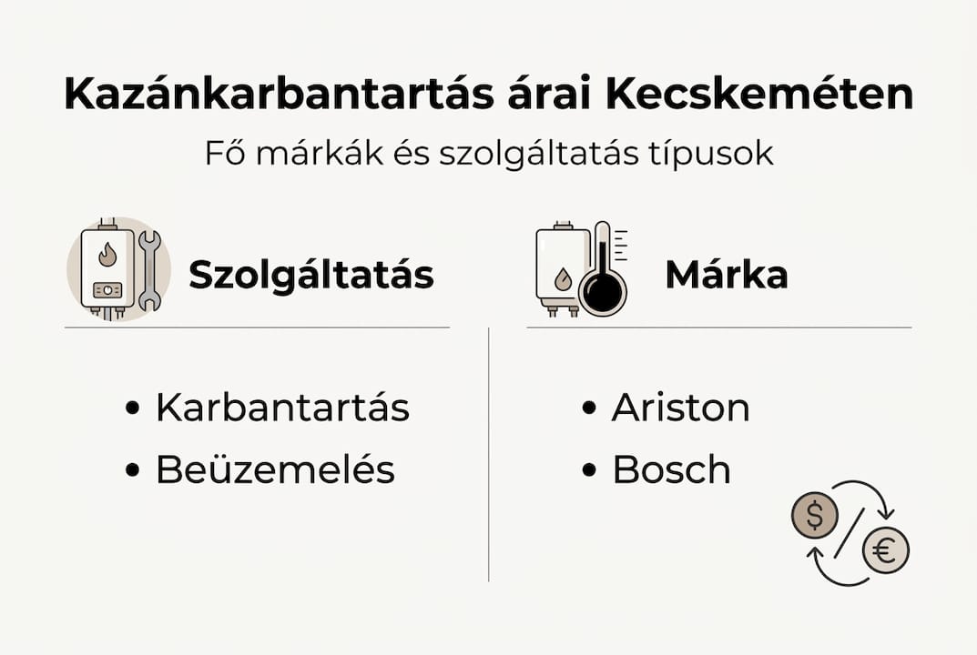Áttekintő infografika a kazán karbantartás költségeiről