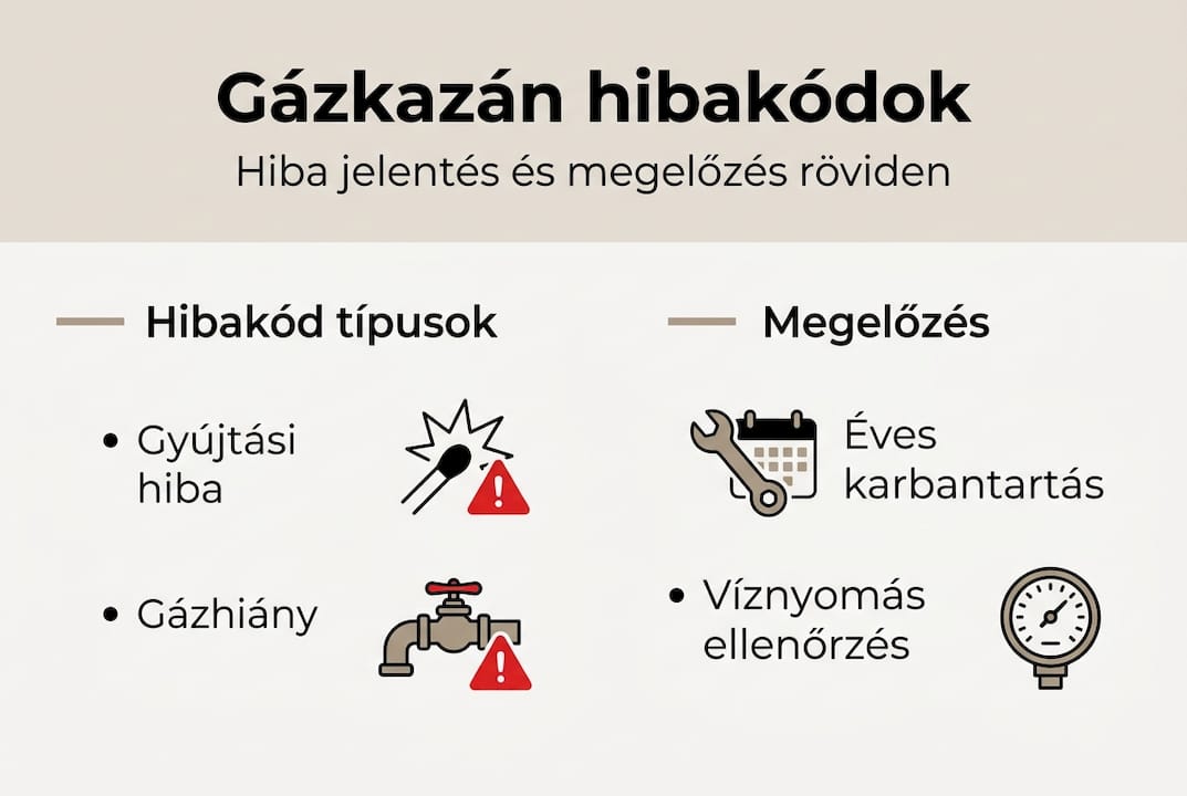 Infografika a leggyakoribb hibakódokról és azok megelőzéséről