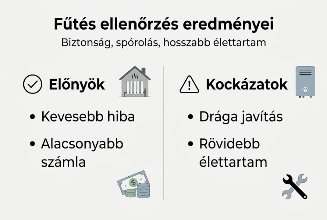 Fűtési rendszerek: előnyök és lehetséges hátrányok egyetlen ábrán
