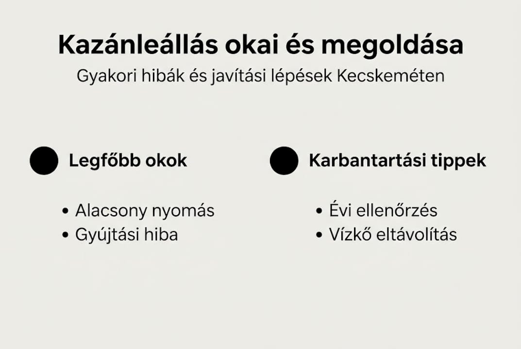 Miért áll le a kazán, és hogyan előzhetjük meg? – Infografika