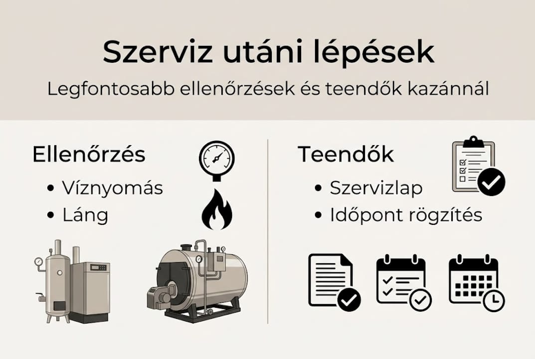 Teendők a szervizelés után – infografika