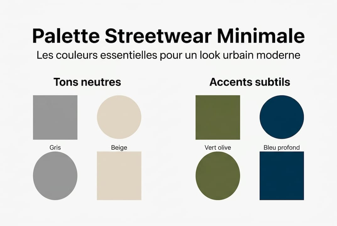 Palette de couleurs minimalistes pour un look streetwear : l’infographie à découvrir