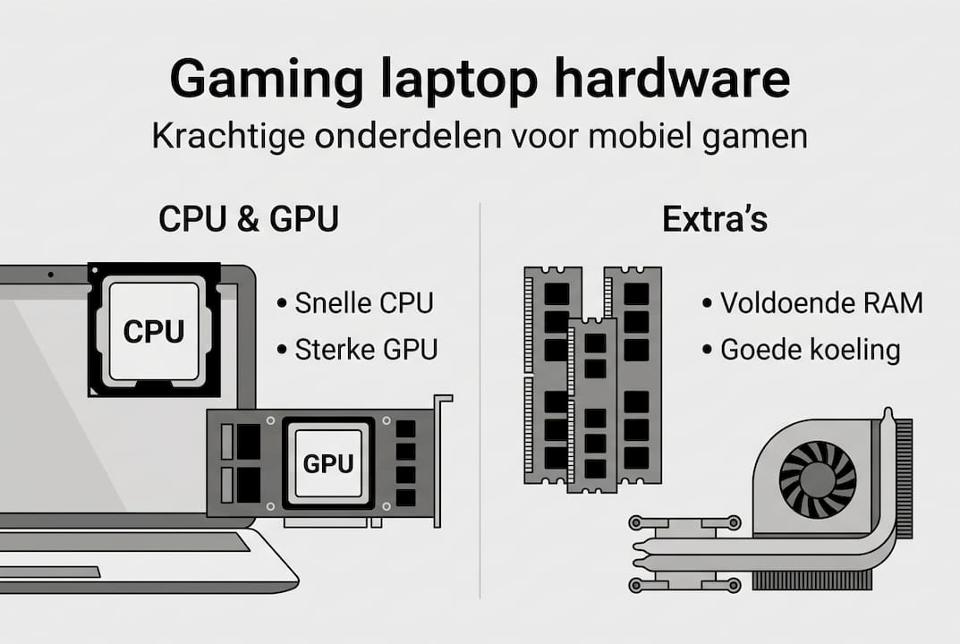 Infographic: de belangrijkste hardware en functies van gaminglaptops