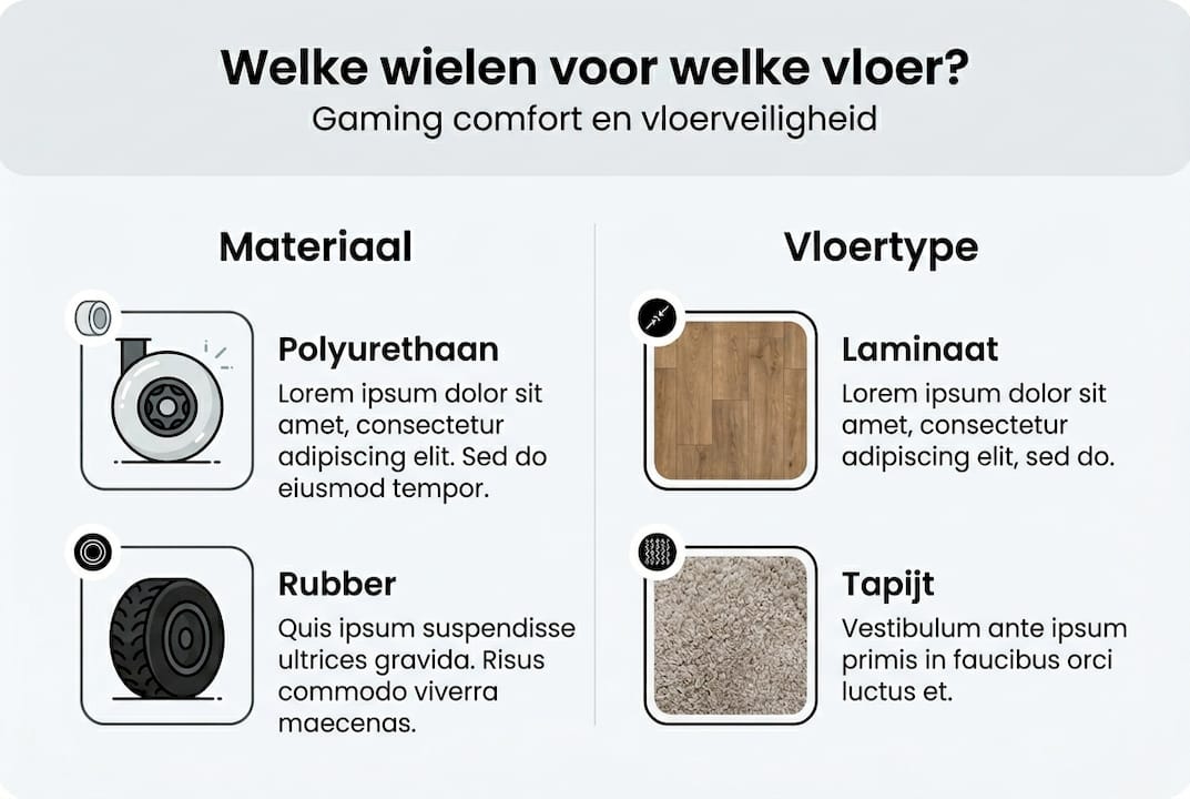 Overzicht: welke wielen passen bij welke vloeren?