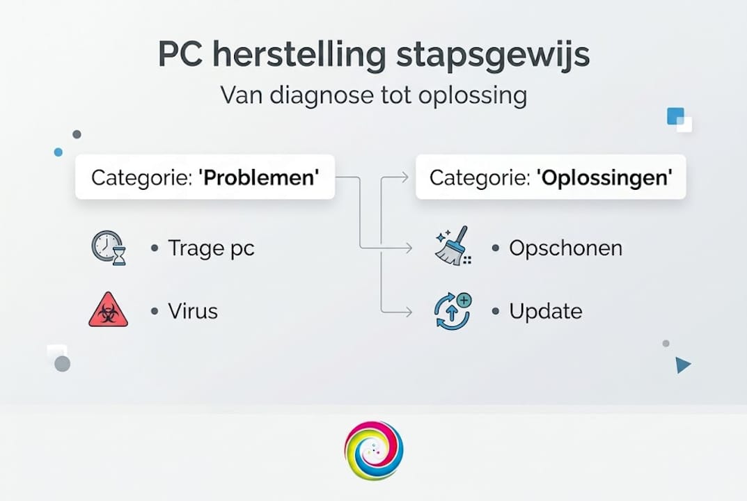 Overzicht: Stappenplan voor het herstellen van je pc
