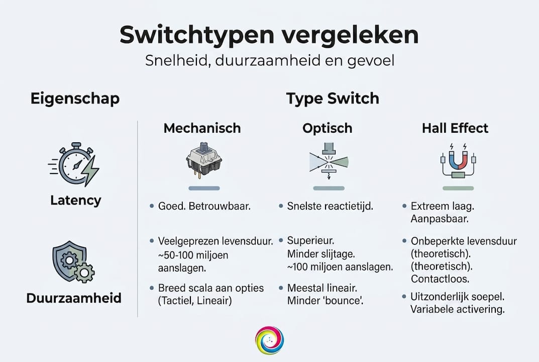 Overzicht: de verschillende soorten switches voor gaming in beeld gebracht