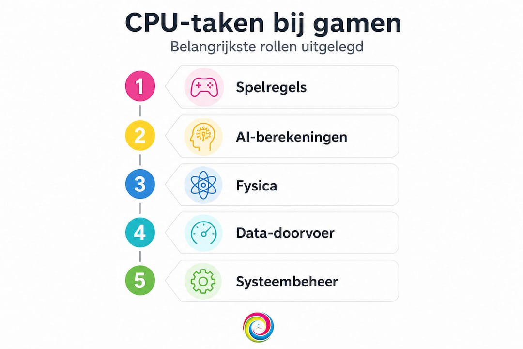 Infographic: wat doet de CPU allemaal tijdens het gamen?