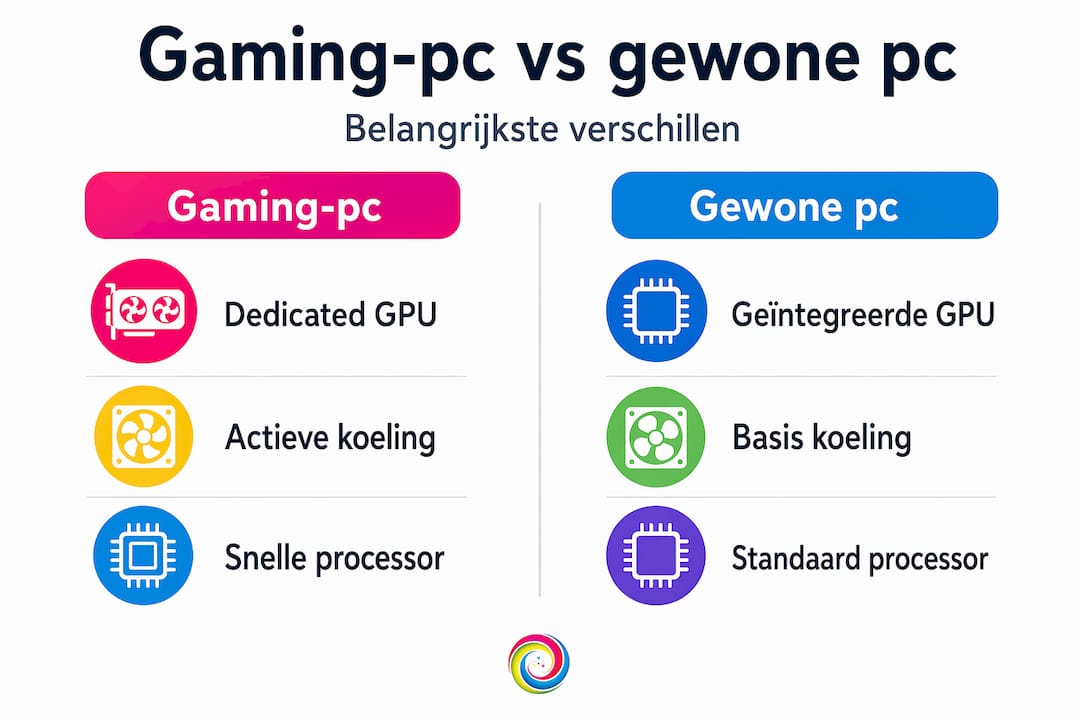 Infographic: Wat is het verschil tussen een gaming-pc en een gewone pc?