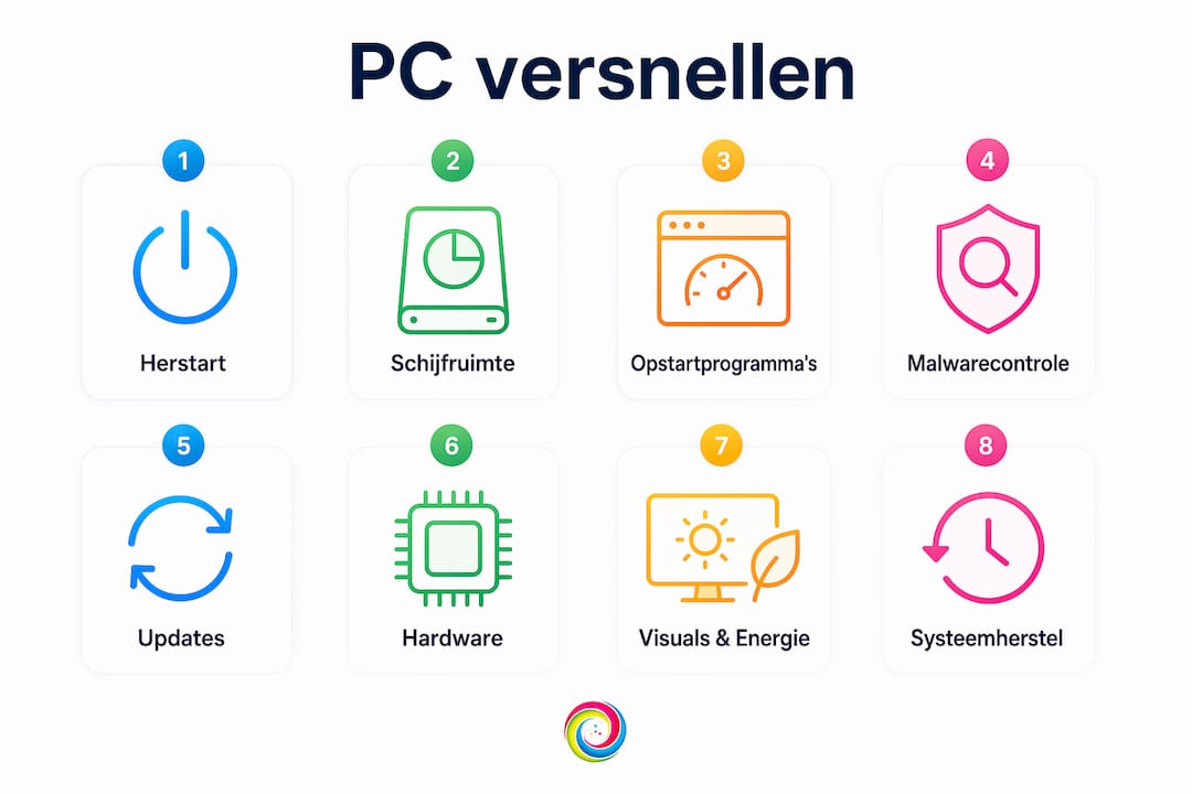 Overzichtelijke infographic: zo maak je je pc weer sneller stap voor stap