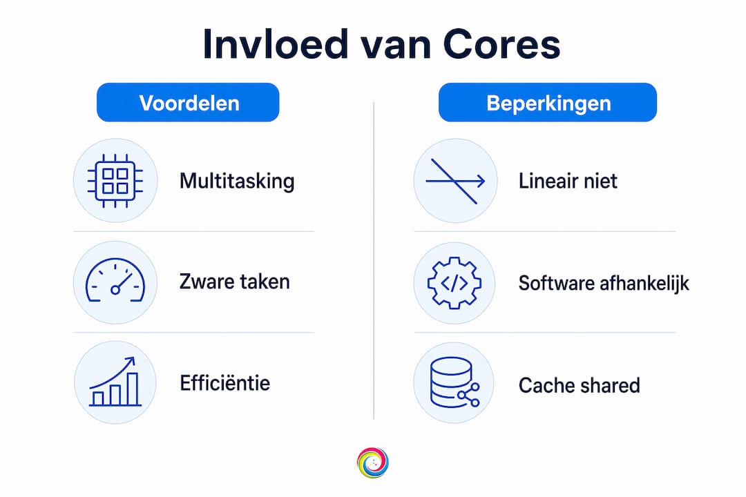 Infographic: Hoe het aantal CPU-cores de prestaties van je computer beïnvloedt