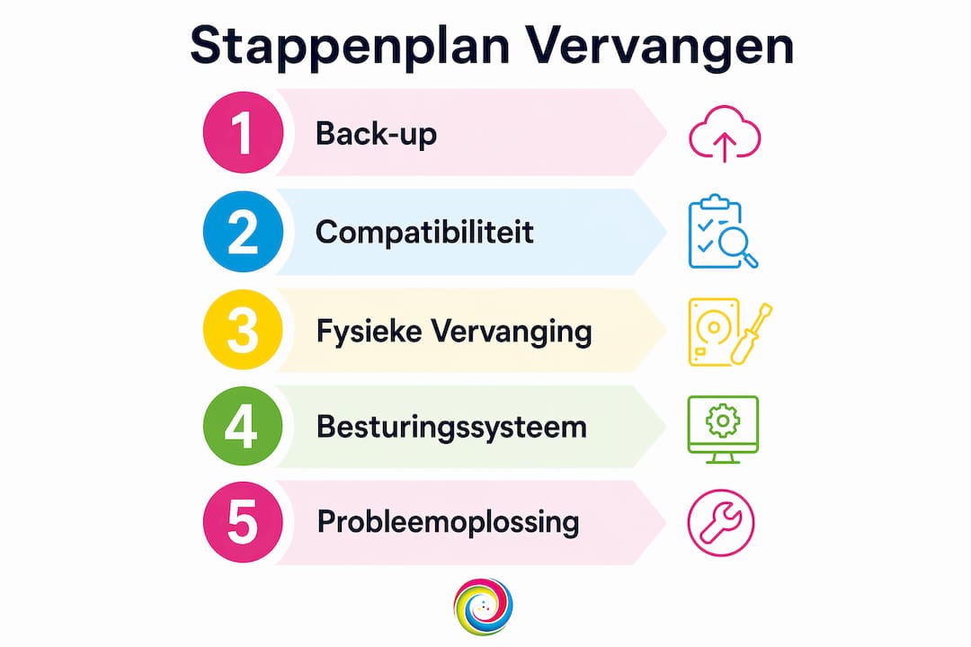 Infographic: stap-voor-stap je harde schijf vervangen