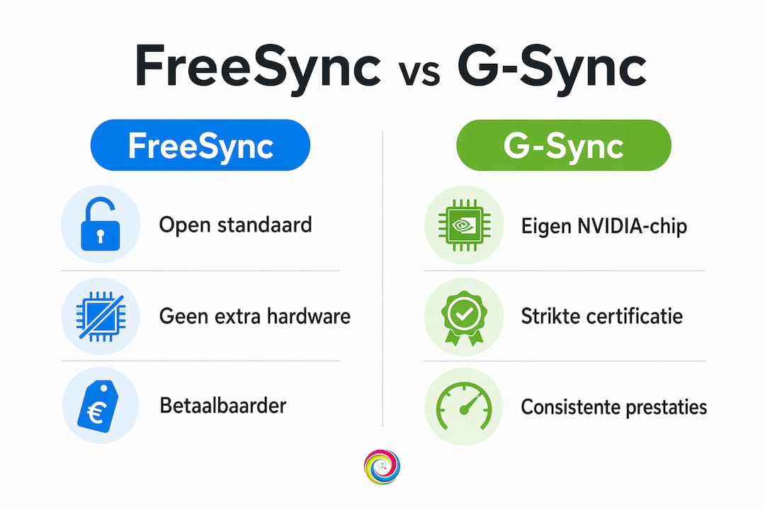 Overzichtelijke infographic: de verschillen tussen FreeSync en G-Sync op een rij