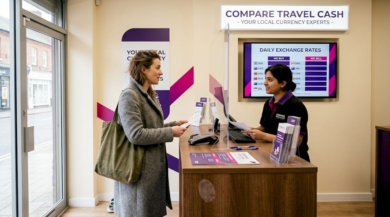Customer checking currency exchange amount