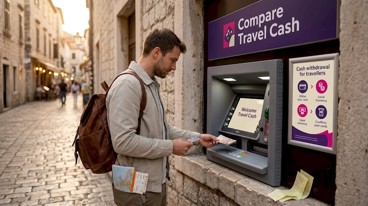 Traveller uses foreign ATM for cash withdrawal