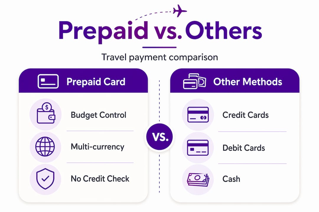 Infographic comparing prepaid cards and other options