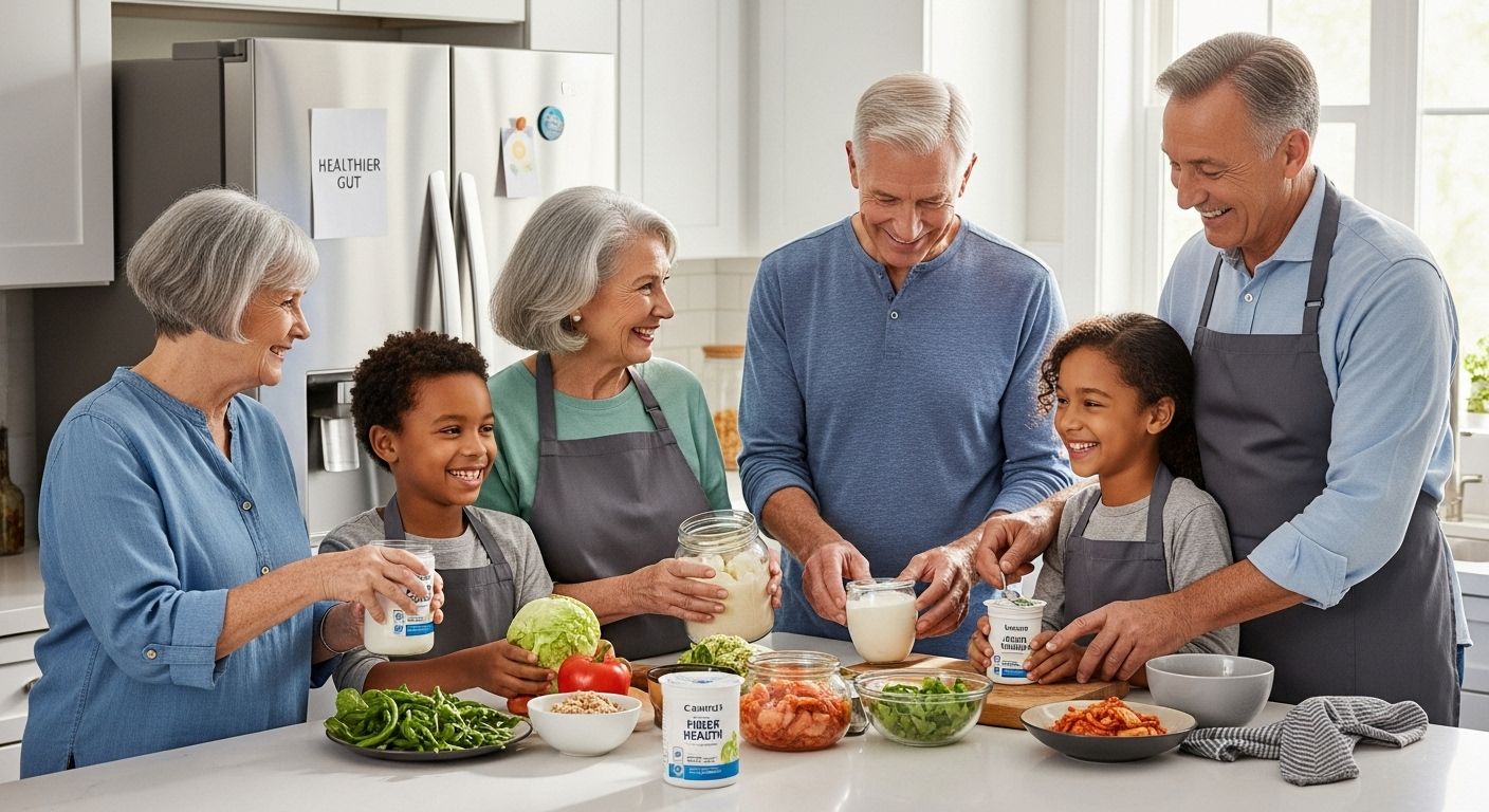 Healthy gut family kitchen