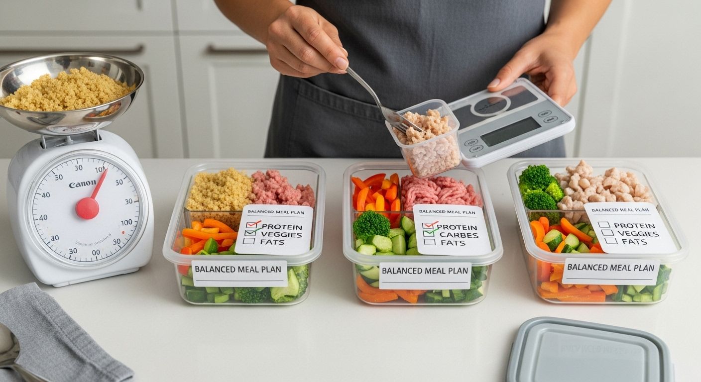 portioning meal prep containers