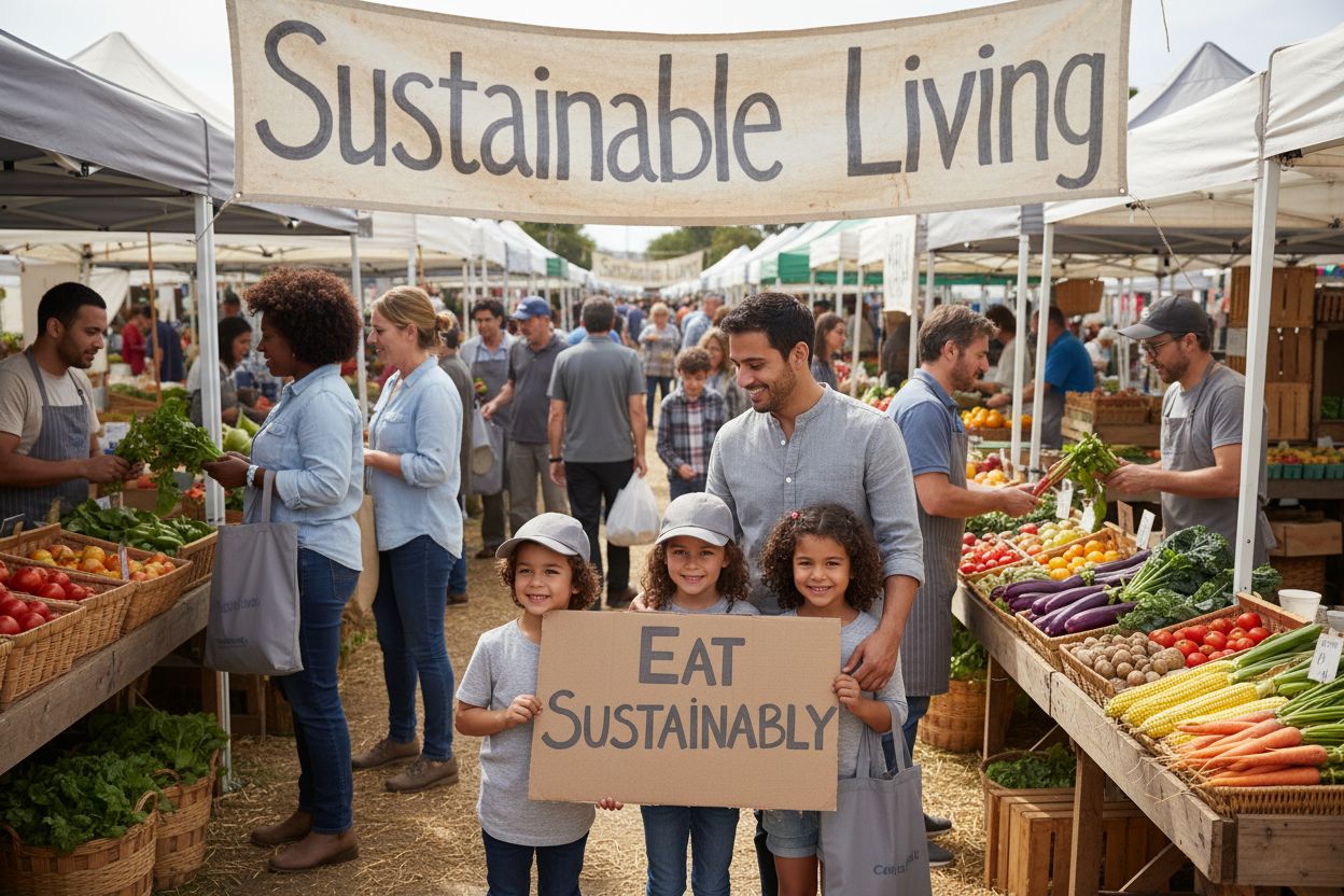 farmers market sustainable living