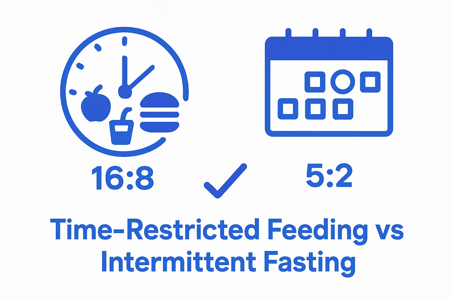 Infographic comparing time-restricted feeding and intermittent fasting methods