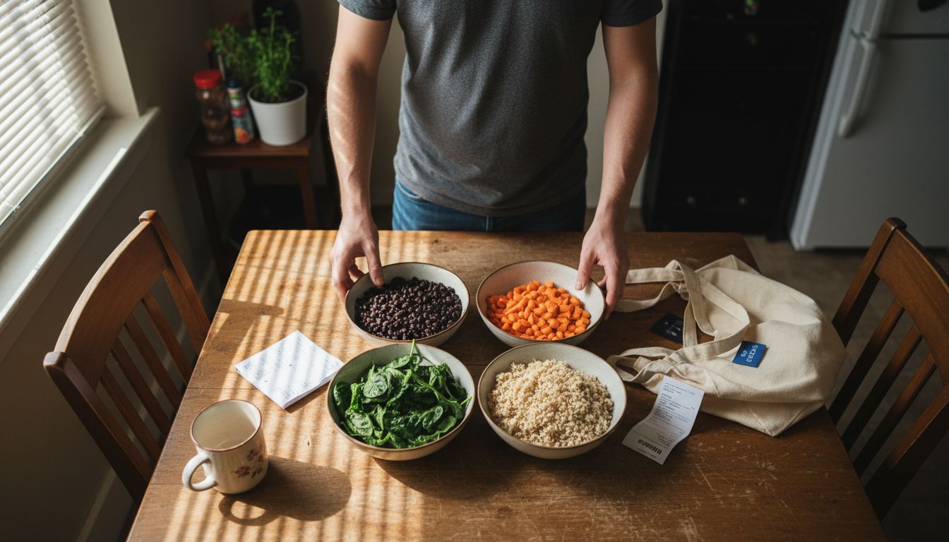 Person selecting dietary fiber foods