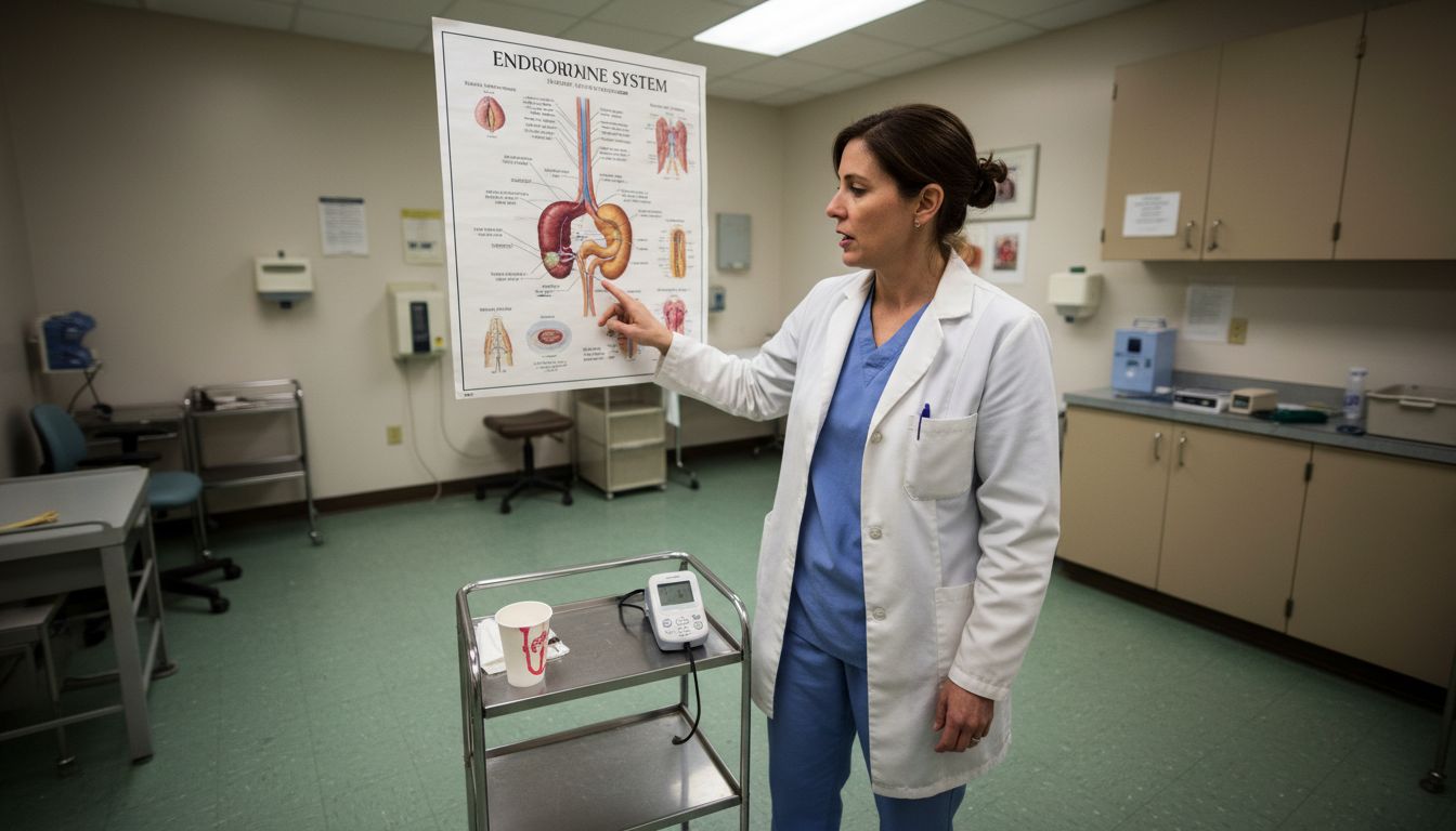 Doctor explains insulin’s role using diagram