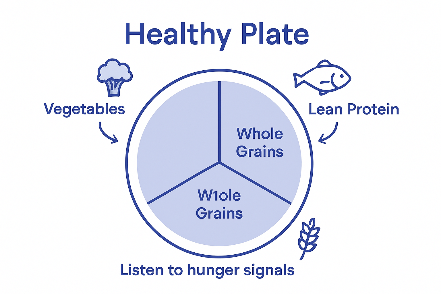 Infographic showing portion control plate guide