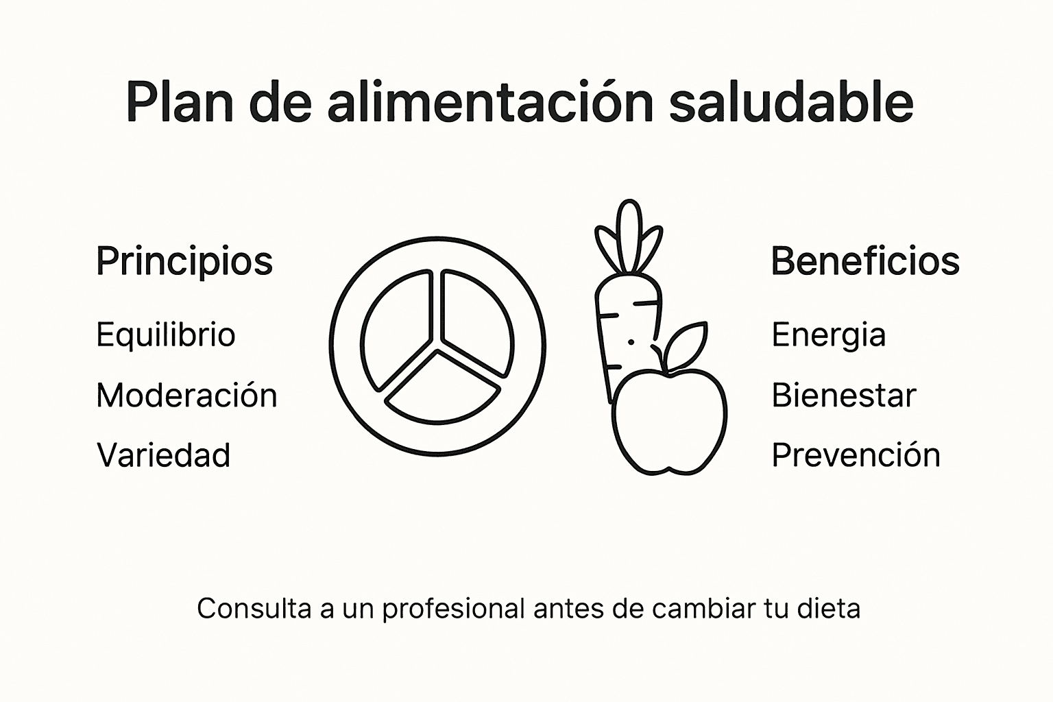 Infografía sobre claves y ventajas de una alimentación equilibrada