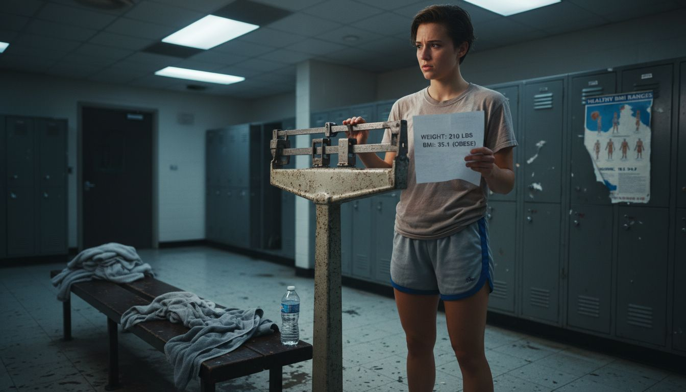 Athlete questioning BMI result in locker room