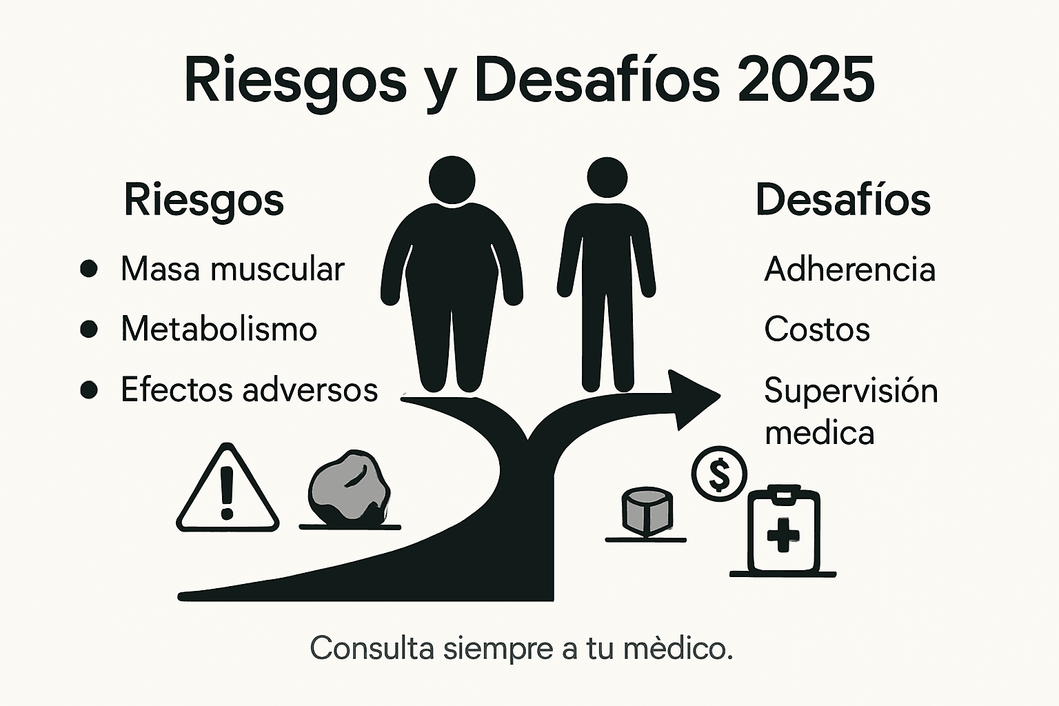 Infografía: riesgos y retos asociados a la pérdida de peso