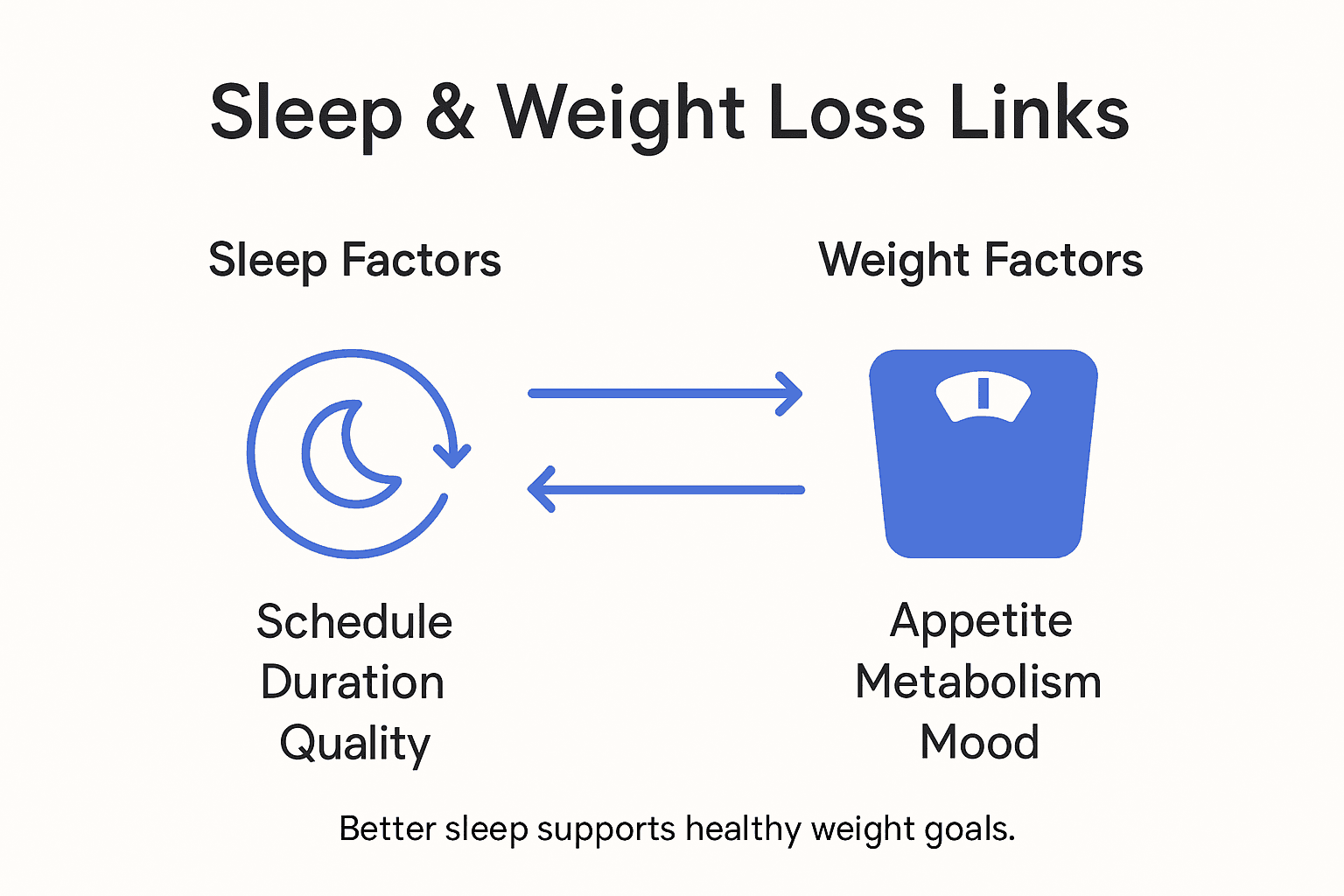 Infographic on sleep and weight loss connections
