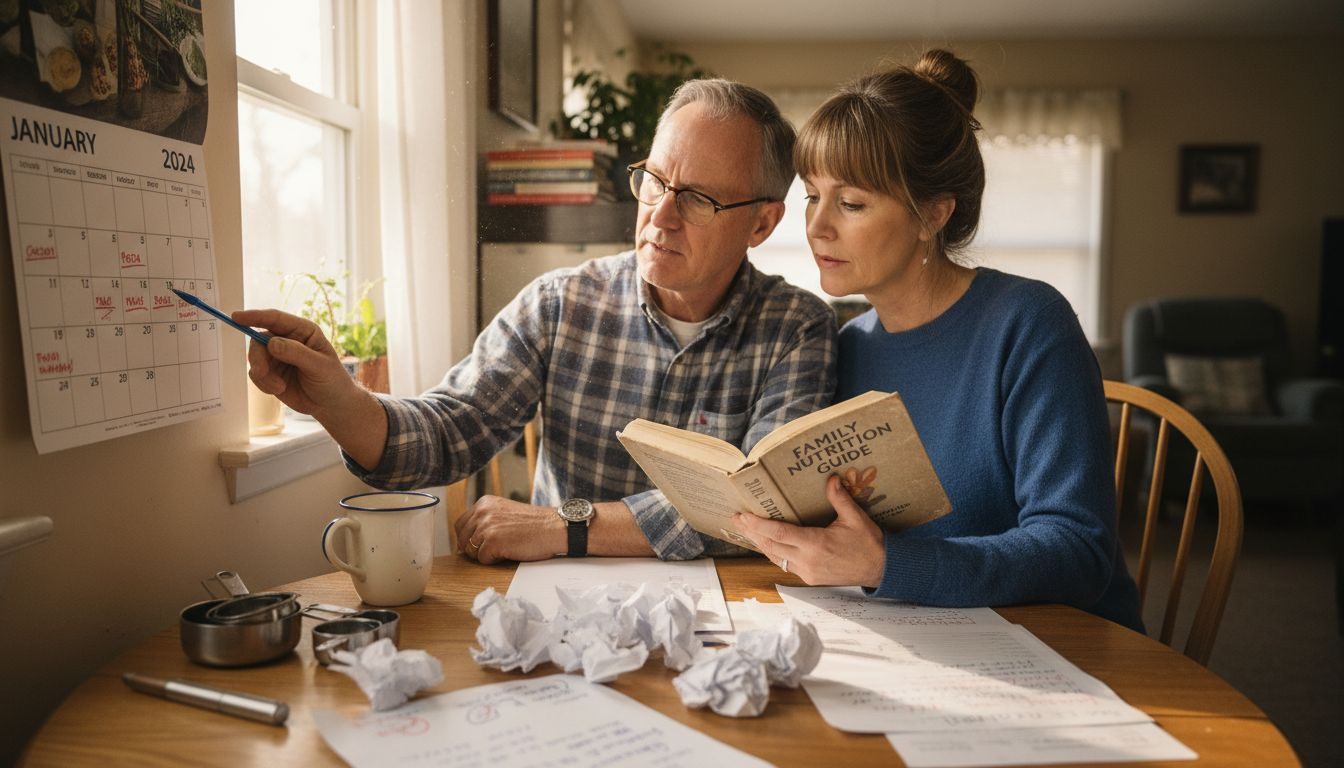 Couple planning sustainable calorie restriction