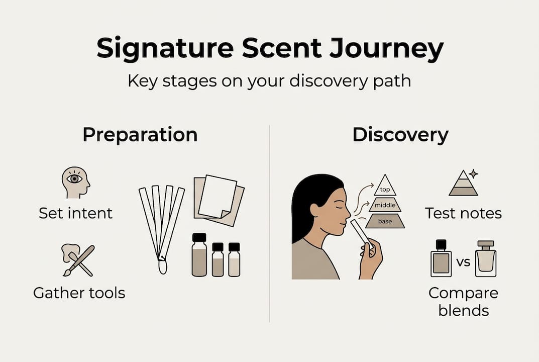 Steps infographic for scent discovery