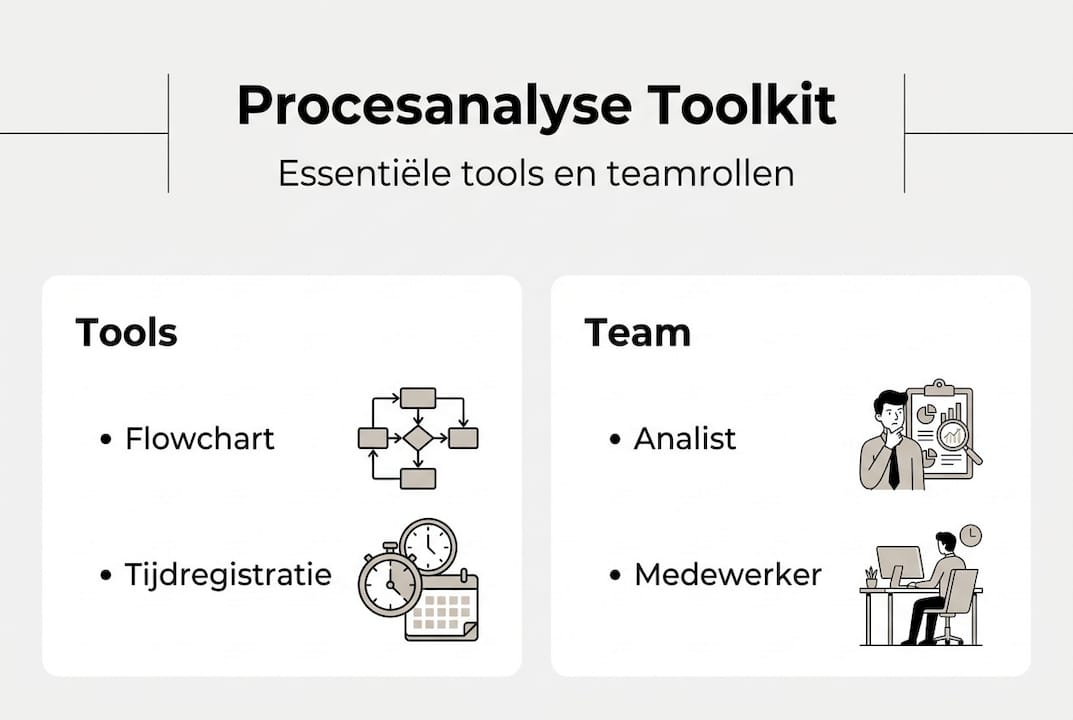 Infographic: Welke hulpmiddelen en functies spelen een rol bij procesanalyse?