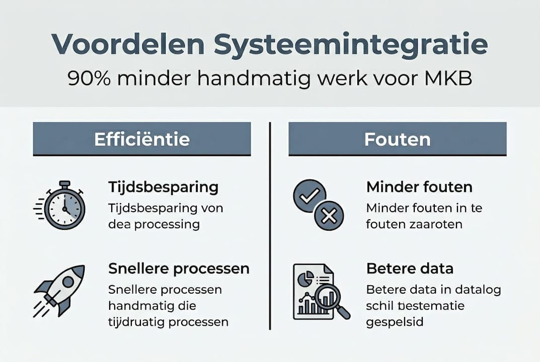Infographic: De voordelen van systeemintegratie en kostenbesparing op een rij
