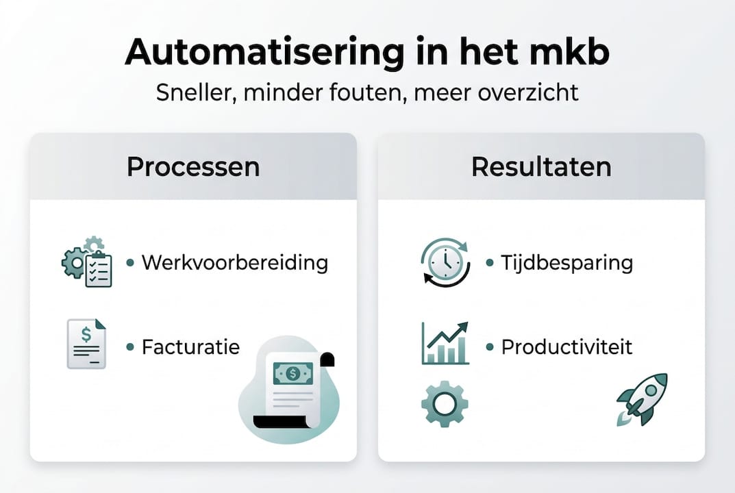 Infographic: automatisering van bedrijfsprocessen en de voordelen op een rij