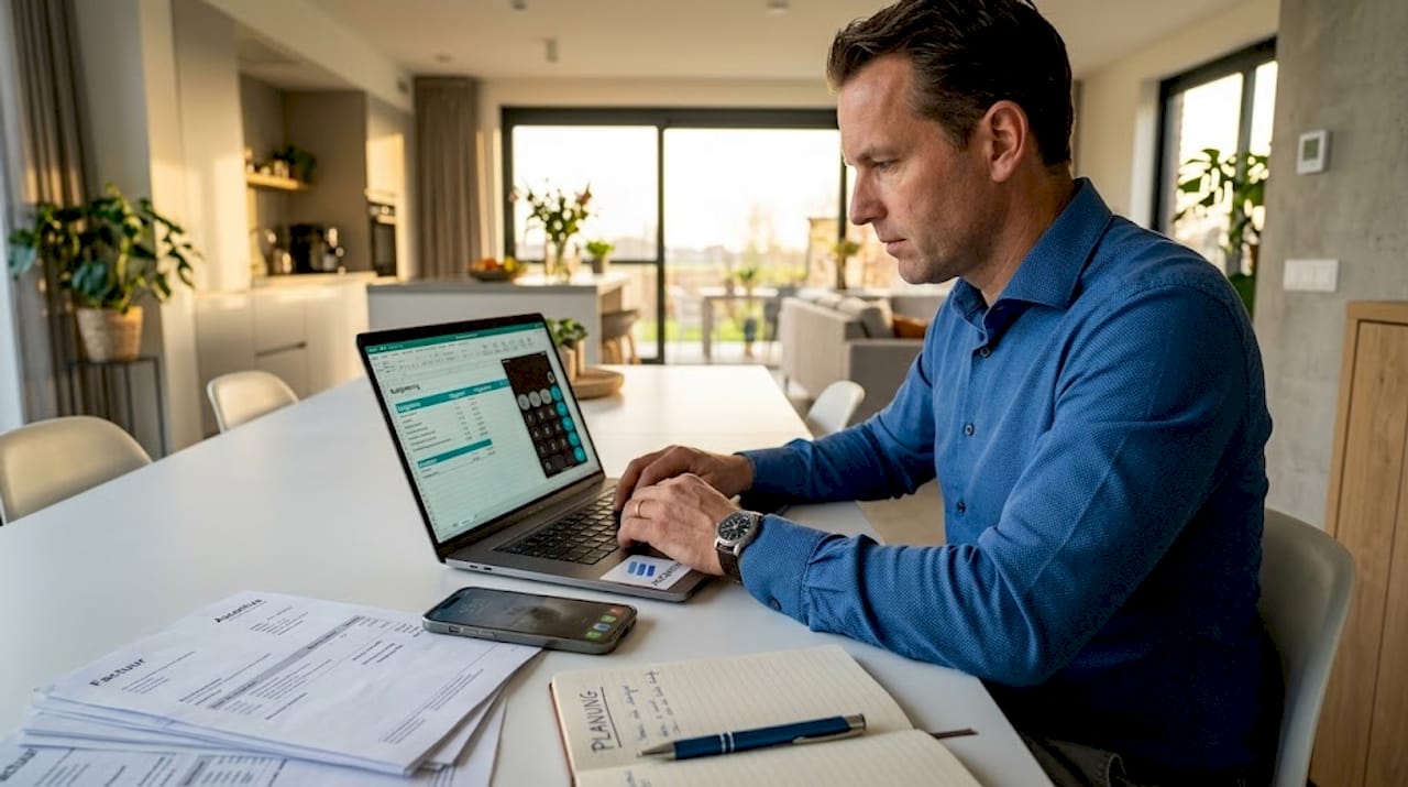 Ondernemer maakt inschatting van kosten voor het ontwikkelen van een budgetcalculator