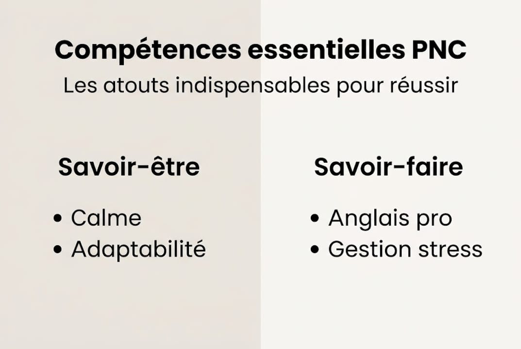 Les incontournables à maîtriser pour exceller en tant qu'hôtesse de l'air, présentés en infographie