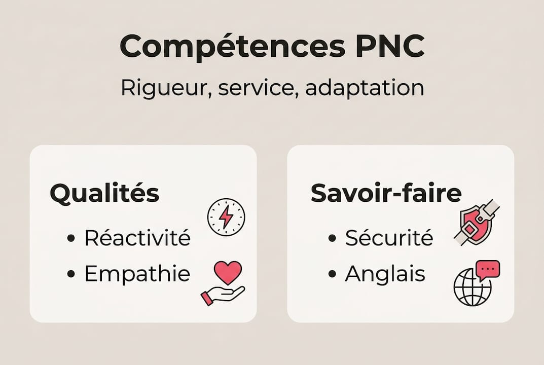 Les compétences incontournables du PNC en un coup d'oeil