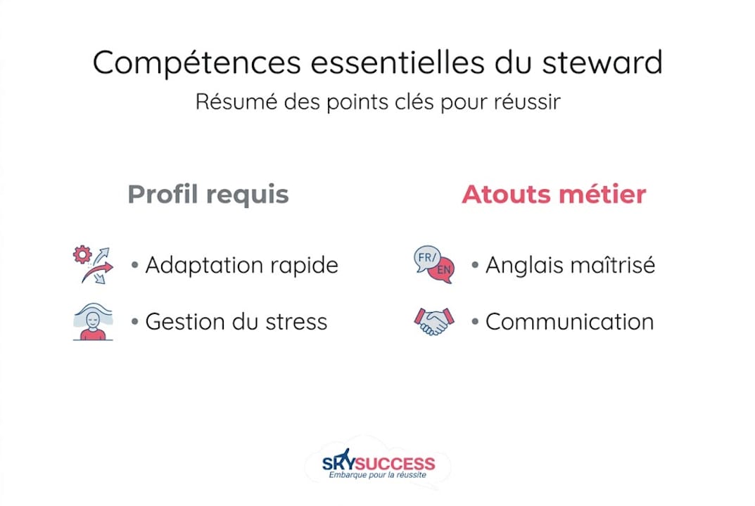 Panorama des compétences essentielles pour exercer le métier de steward