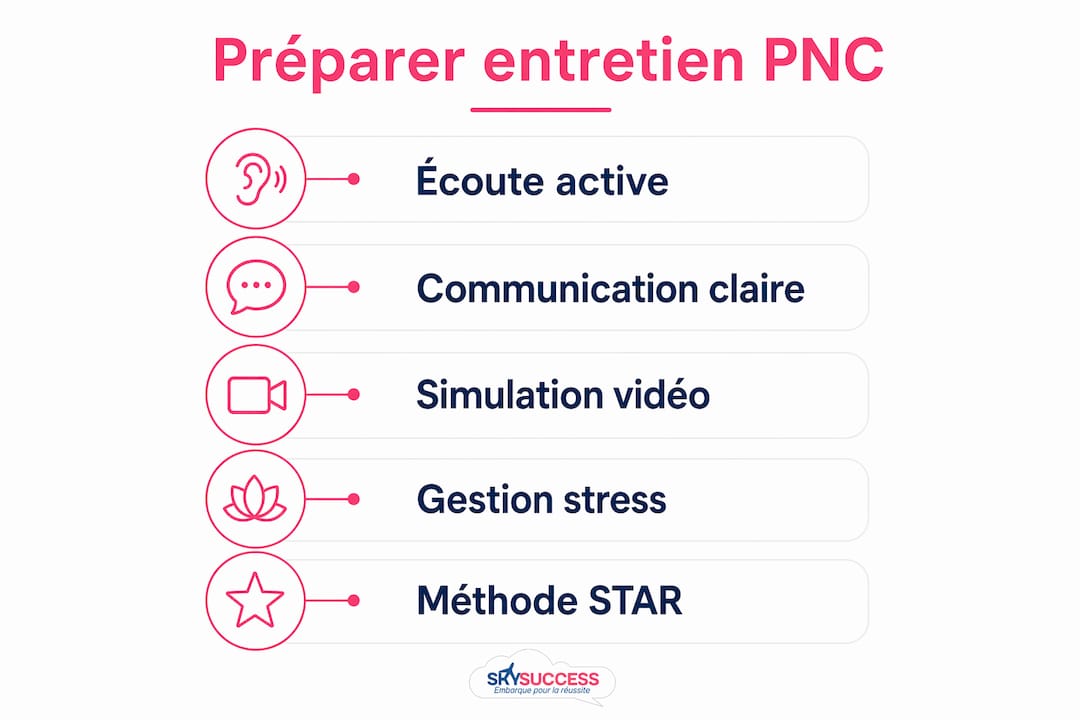 Infographie : les étapes incontournables pour réussir sa préparation à l'entretien PNC