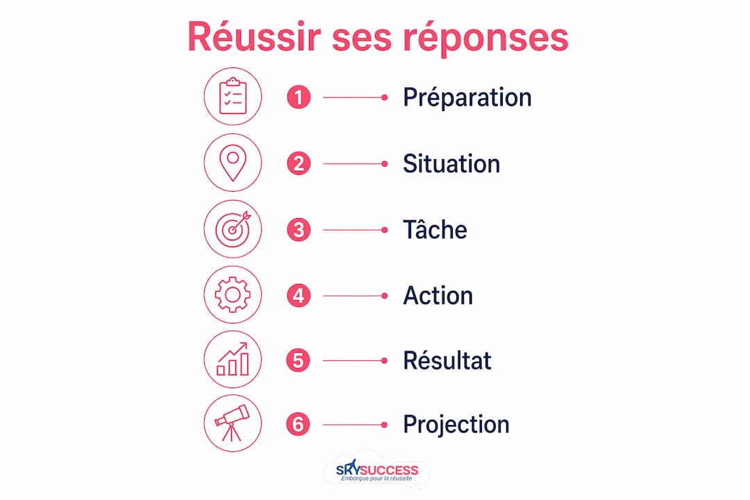 Infographie : les étapes pour réussir un entretien vidéo différé