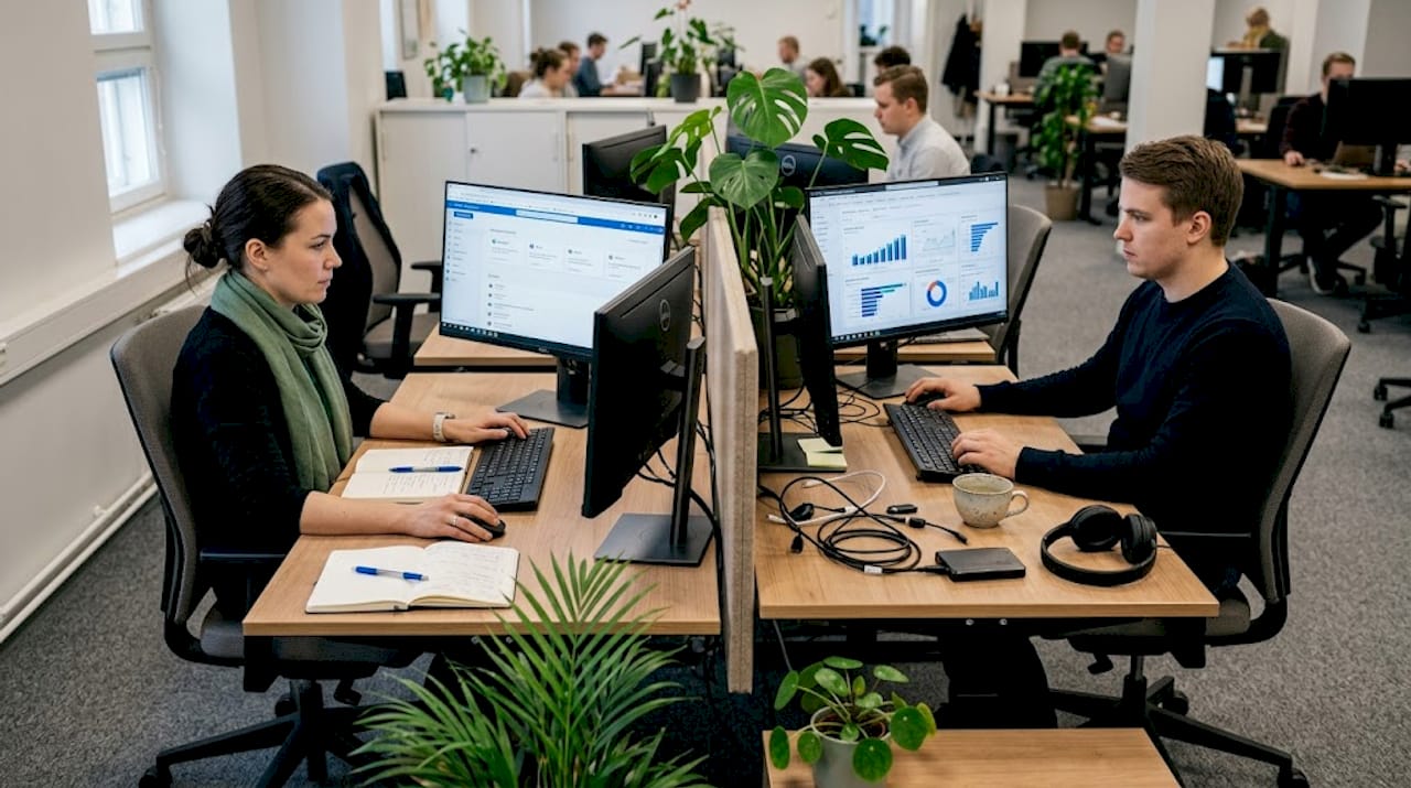 Monella toimistolla projektinhallintatyökalut kuuluvat arkeen.