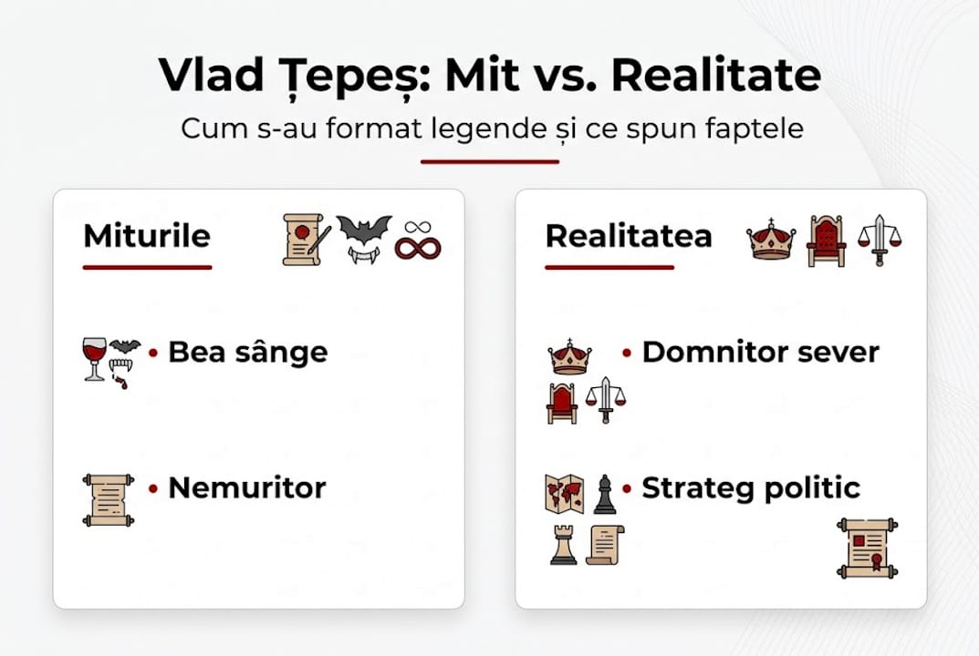 Vlad l'Impalatore: tra leggenda e realtà – infografica