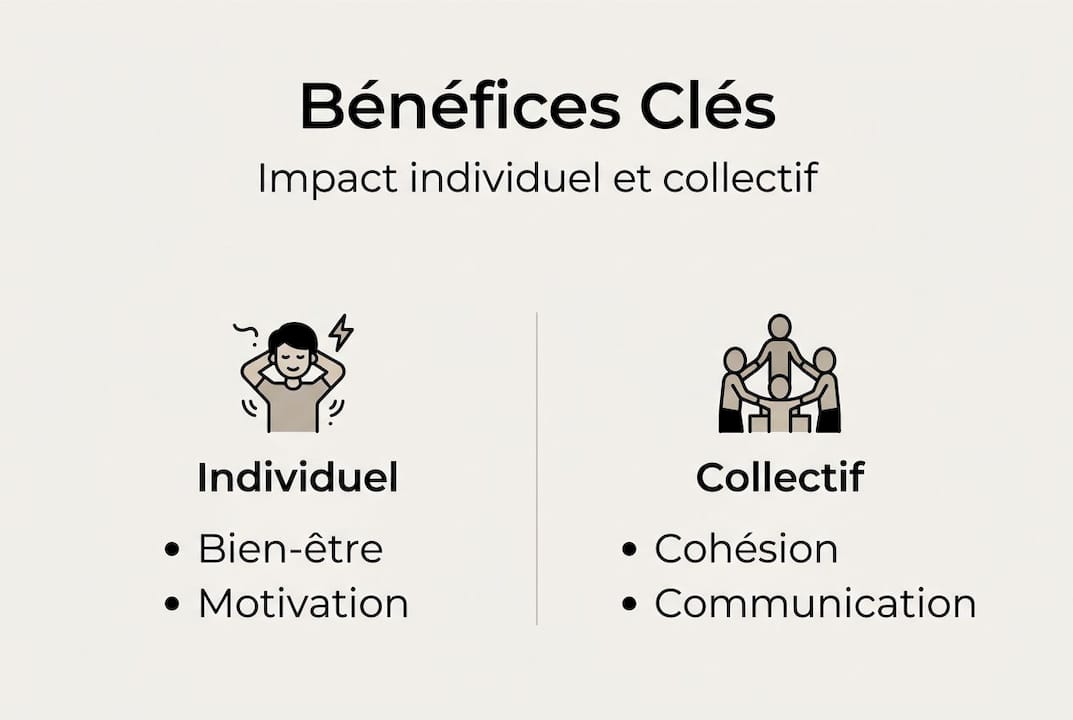 Infographie : Les bienfaits des activités de loisirs en groupe, pour chacun et pour tous