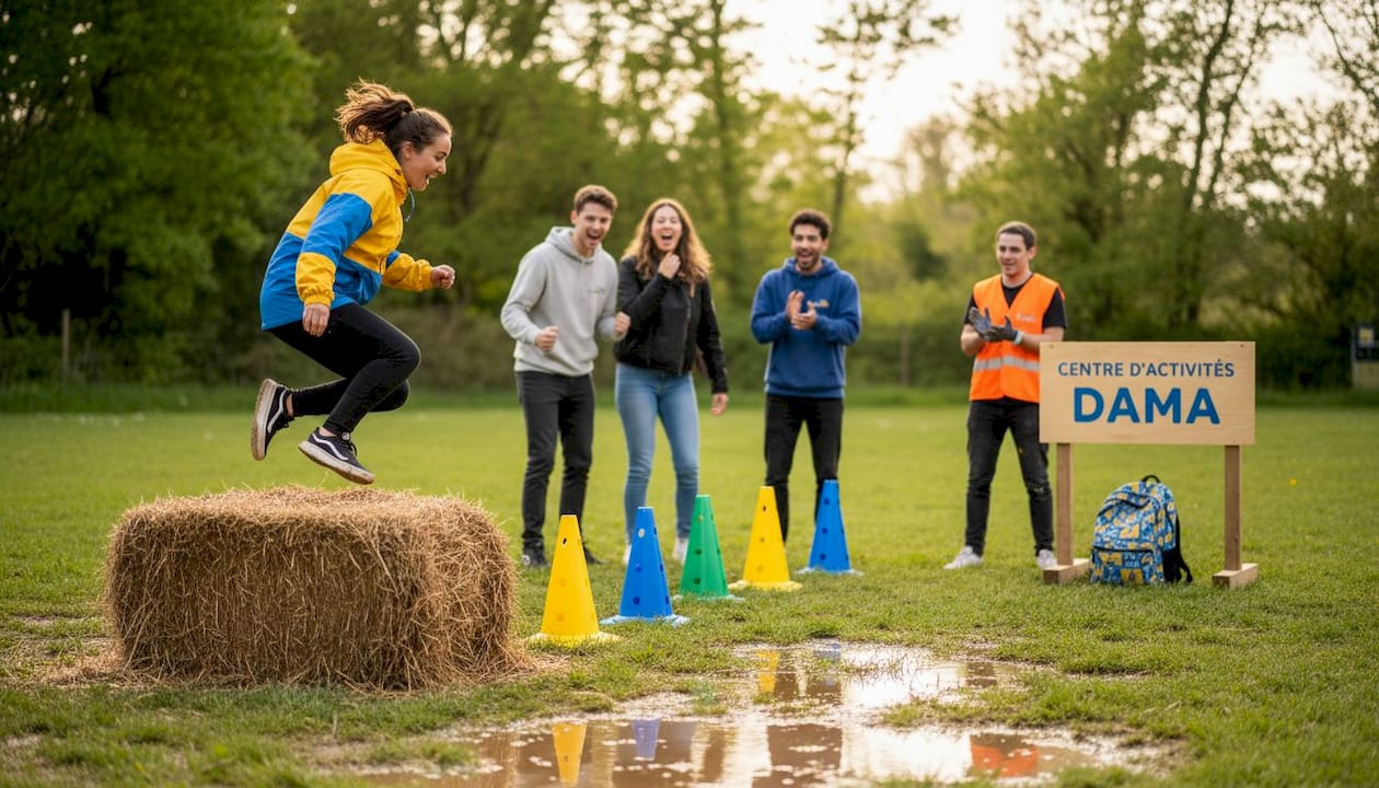 Une équipe se lance un défi sportif sur la plage de Deauville